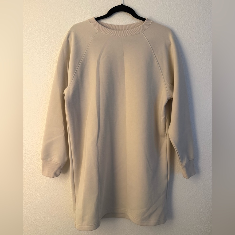 H&M Women’s beige sweatshirt dress XS